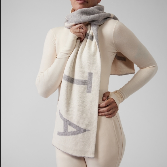 Athleta Accessories - ATHLETA Super Soft Logo Daily Knit Scarf NEW!